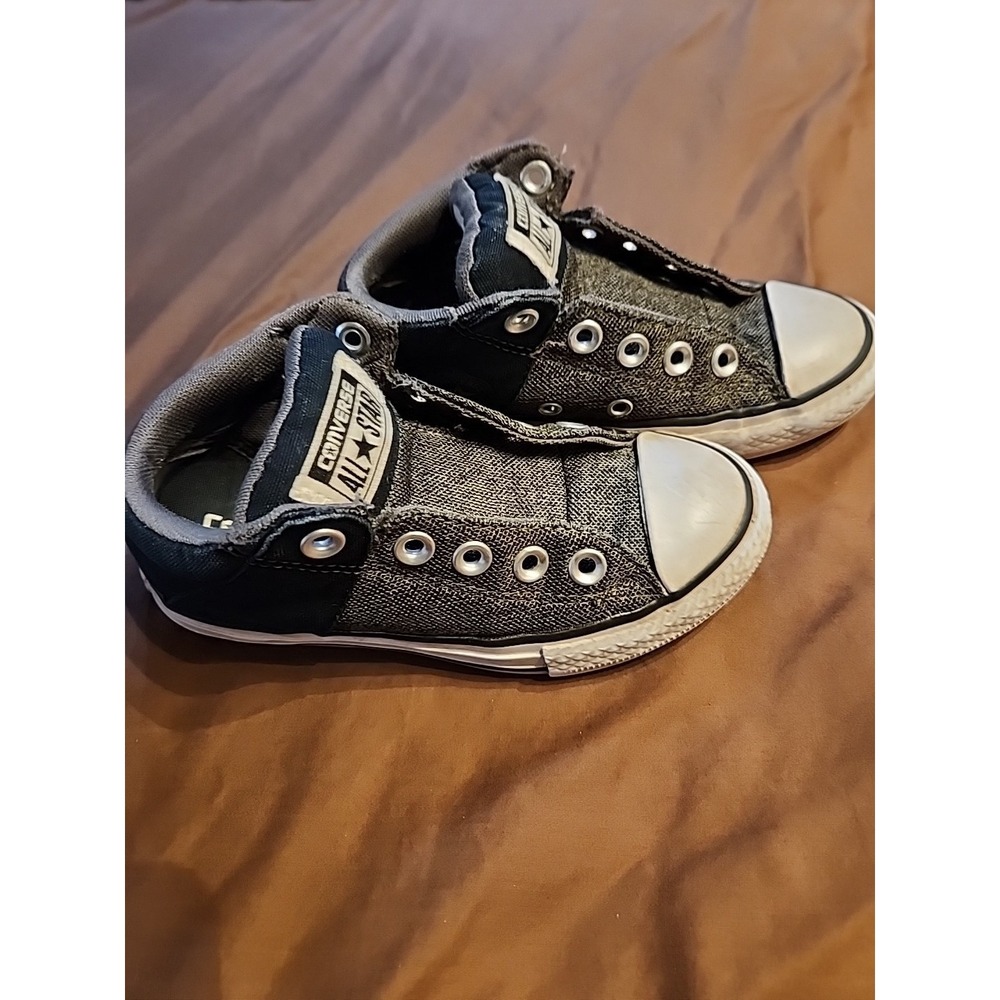 Converse Medium Top  Size 12 Junior Grey Sneakers - Picture 4 of 15